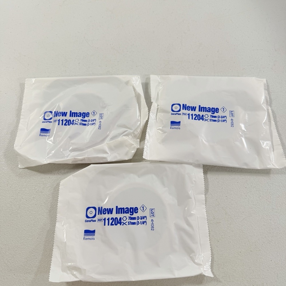 Lot Of 3 Hollister #11204 New Image CeraPlus 2-Piece Ostomy Skin Barrier, 2-3/4"